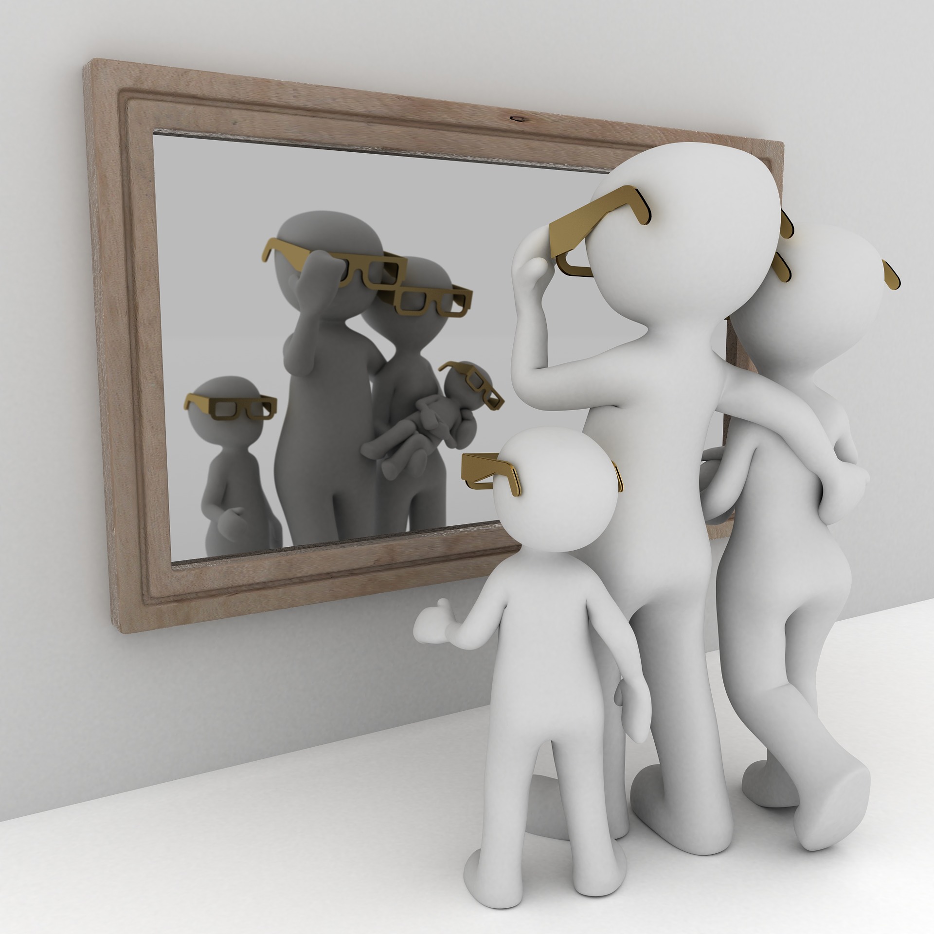 Famille Miroir Reflet Maika